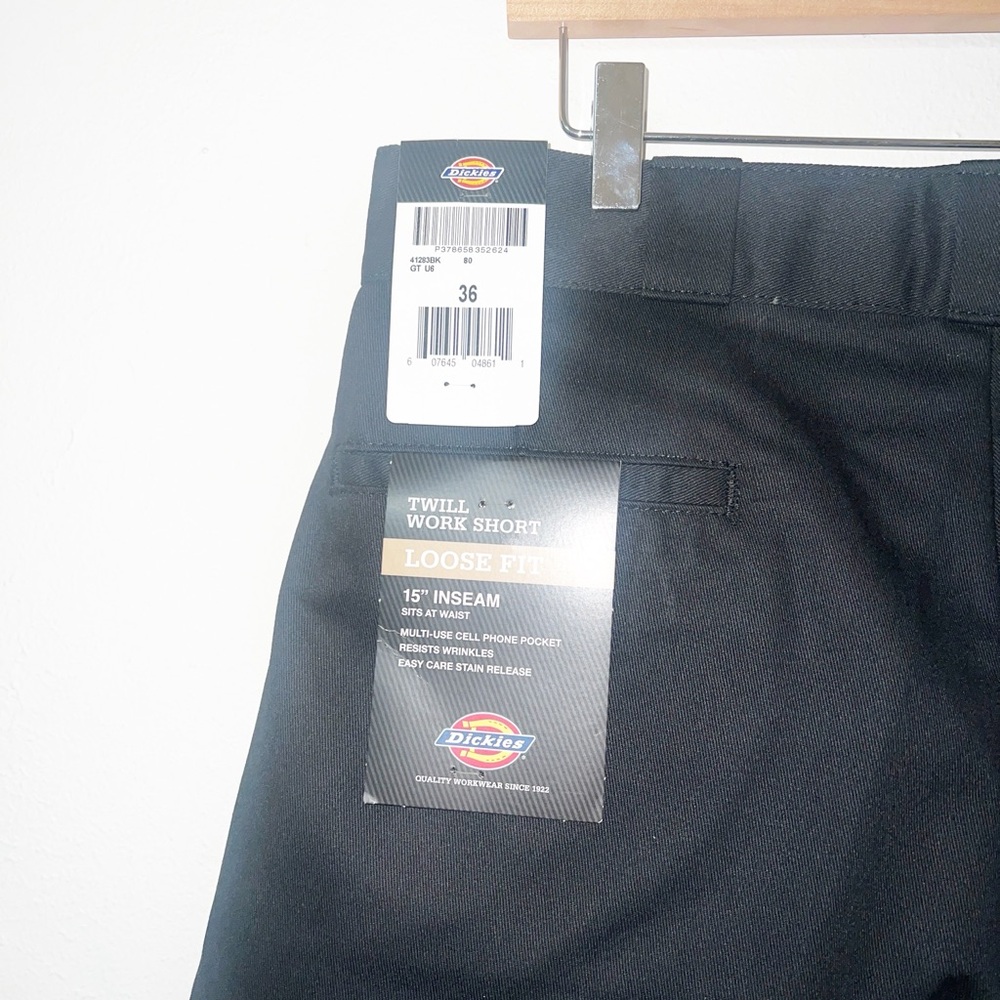 Dickies black twill men’s 15” inseam 5 pockets work shorts - Picture 11 of 13
